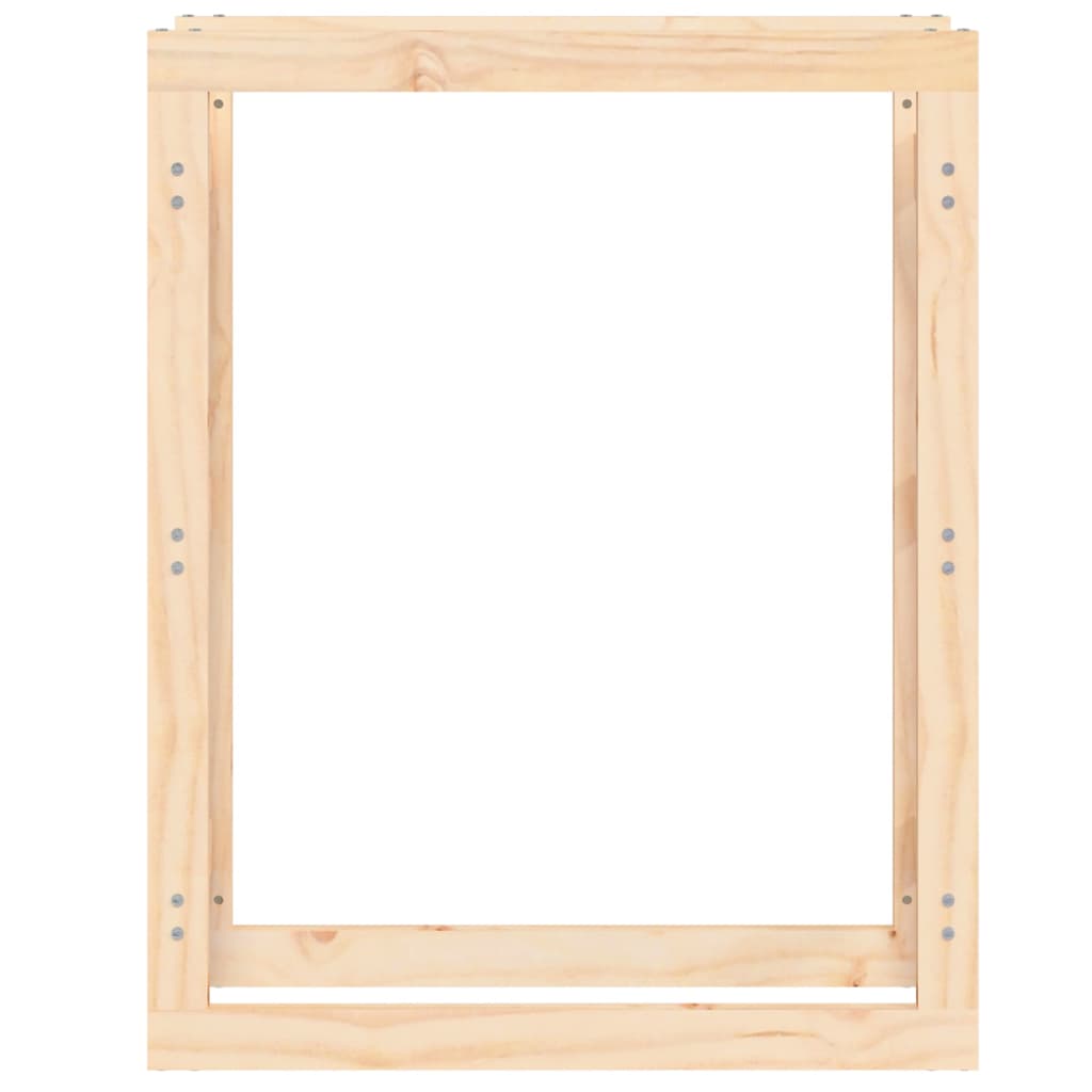 Stalak za drva za ogrjev 80x25x100 cm od masivne borovine