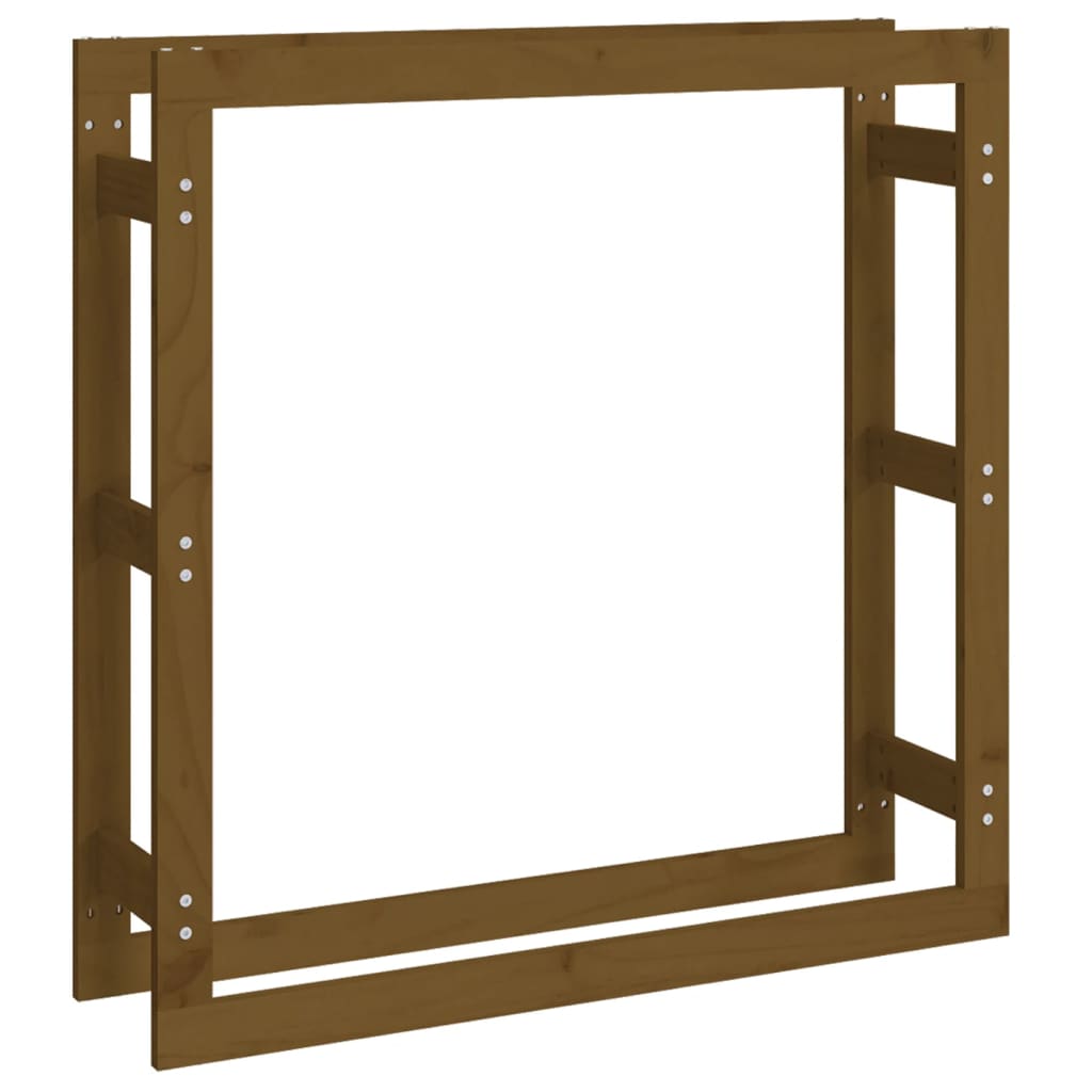 Stalak za drva za ogrjev boja meda 100x25x100 cm od borovine