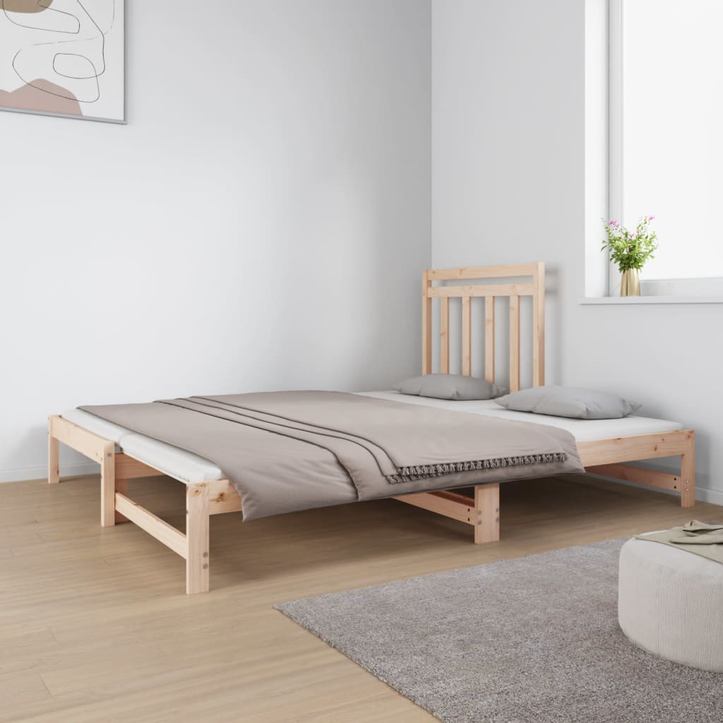 Dnevni ležaj na izvlačenje 2 x (90x190) cm od masivne borovine