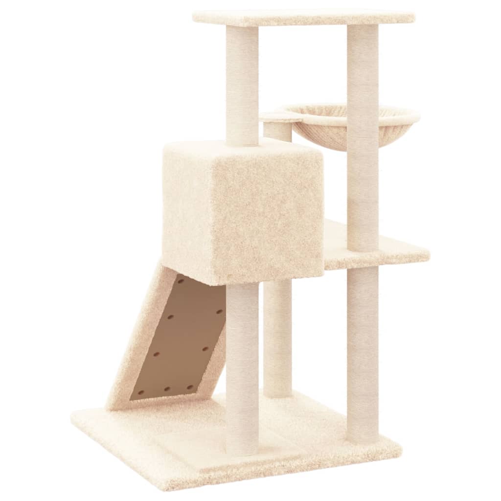 Penjalica za mačke sa stupovima za grebanje krem 82 cm