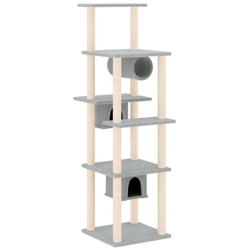 Penjalica za mačke sa stupovima za grebanje svjetlosiva 169 cm
