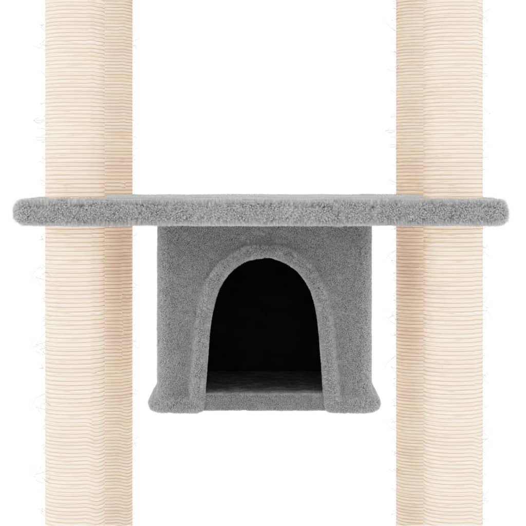 Penjalica za mačke sa stupovima za grebanje svjetlosiva 169 cm