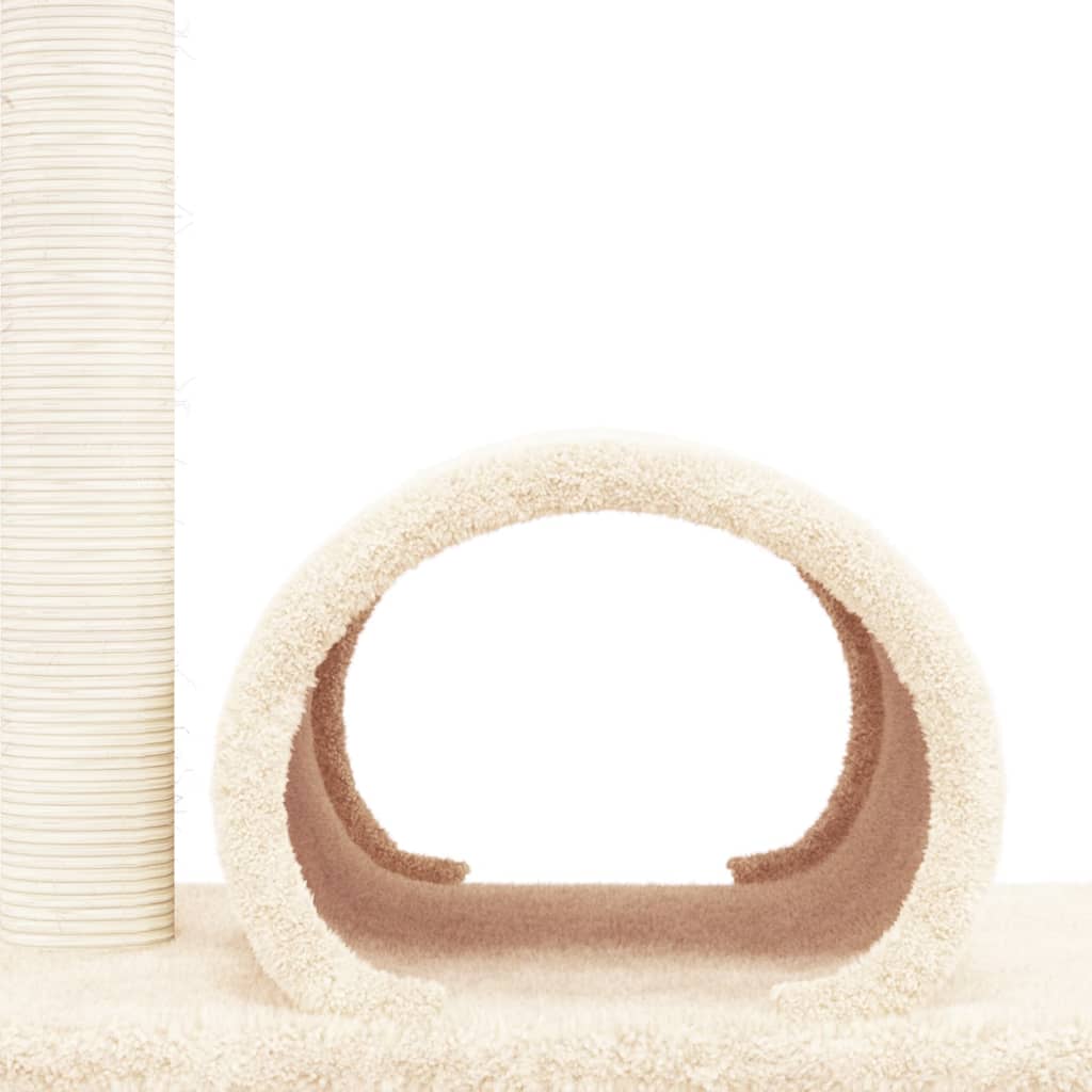 Grebalica za mačke s tunelom krem 60 x 34,5 x 50 cm