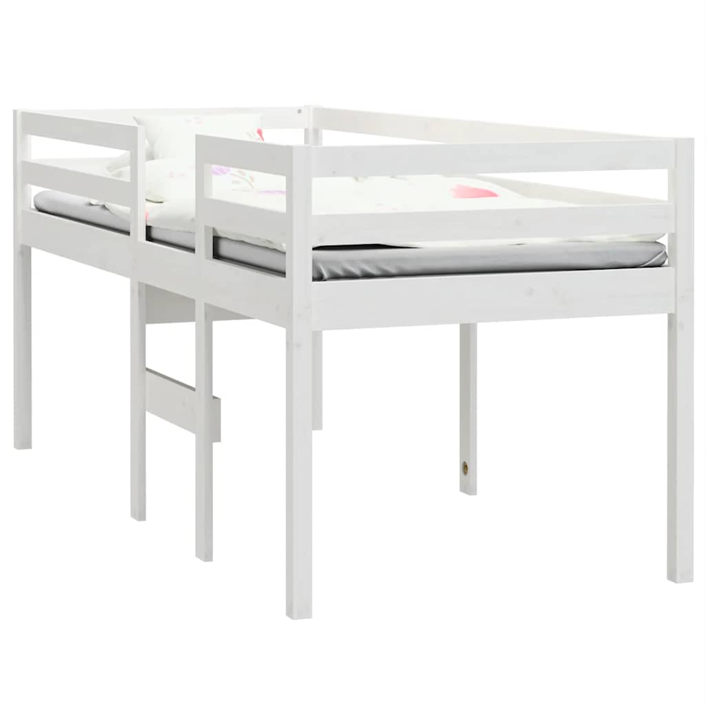 Visoki krevet bijeli 80 x 200 cm od masivne borovine