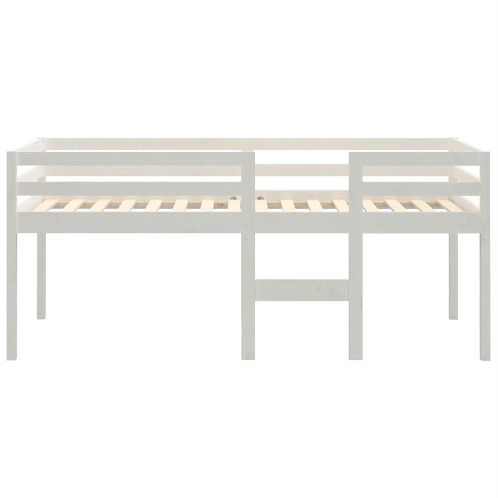 Visoki krevet bijeli 75 x 190 cm od masivne borovine