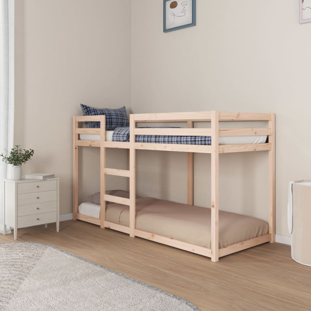 Krevet na kat 75 x 190 cm od masivne borovine