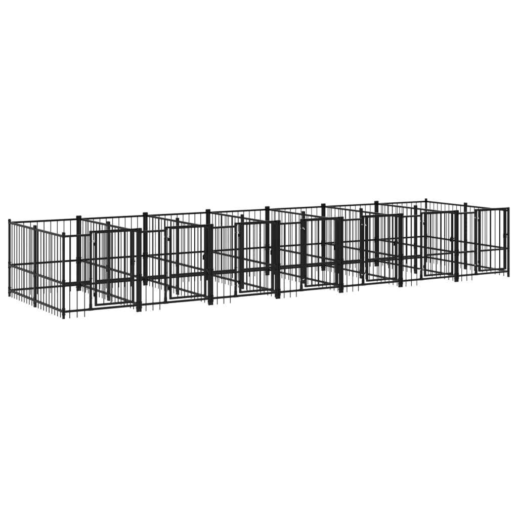 Vanjski kavez za pse čelični 13,14 m²