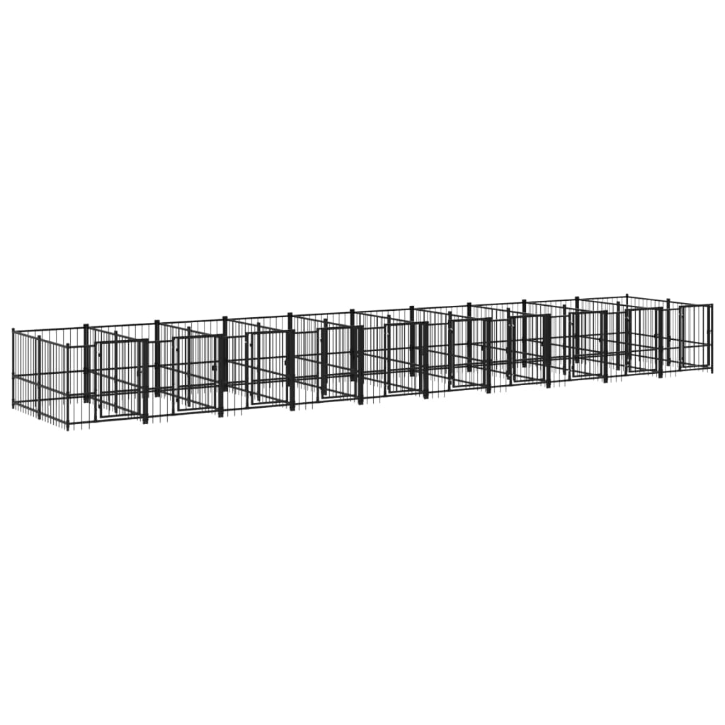 Vanjski kavez za pse čelični 18,77 m²