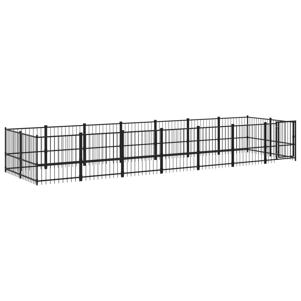 Vanjski kavez za pse čelični 13,14 m²