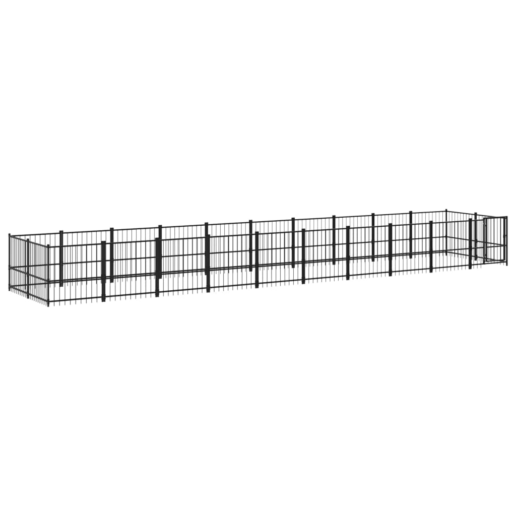 Vanjski kavez za pse čelični 18,77 m²