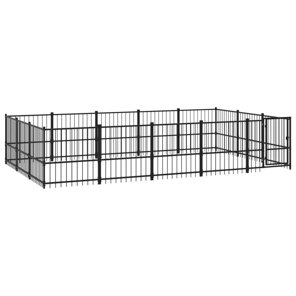 Vanjski kavez za pse čelični 14,11 m²