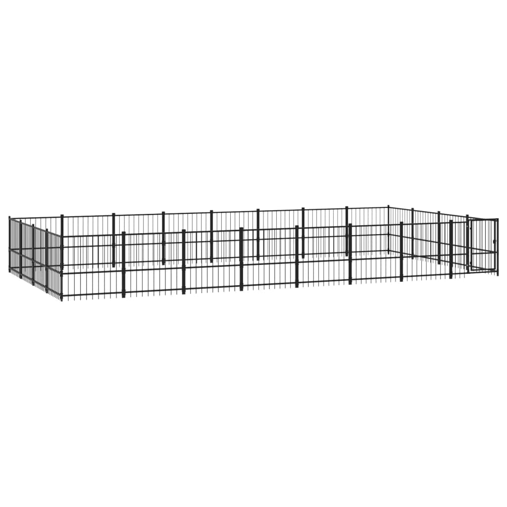 Vanjski kavez za pse čelični 30,11 m²