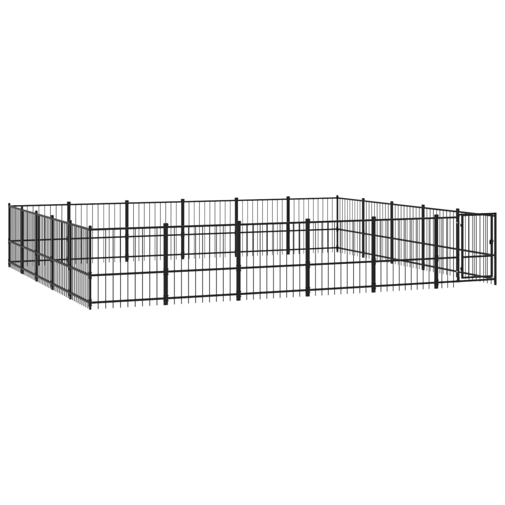 Vanjski kavez za pse čelični 28,23 m²