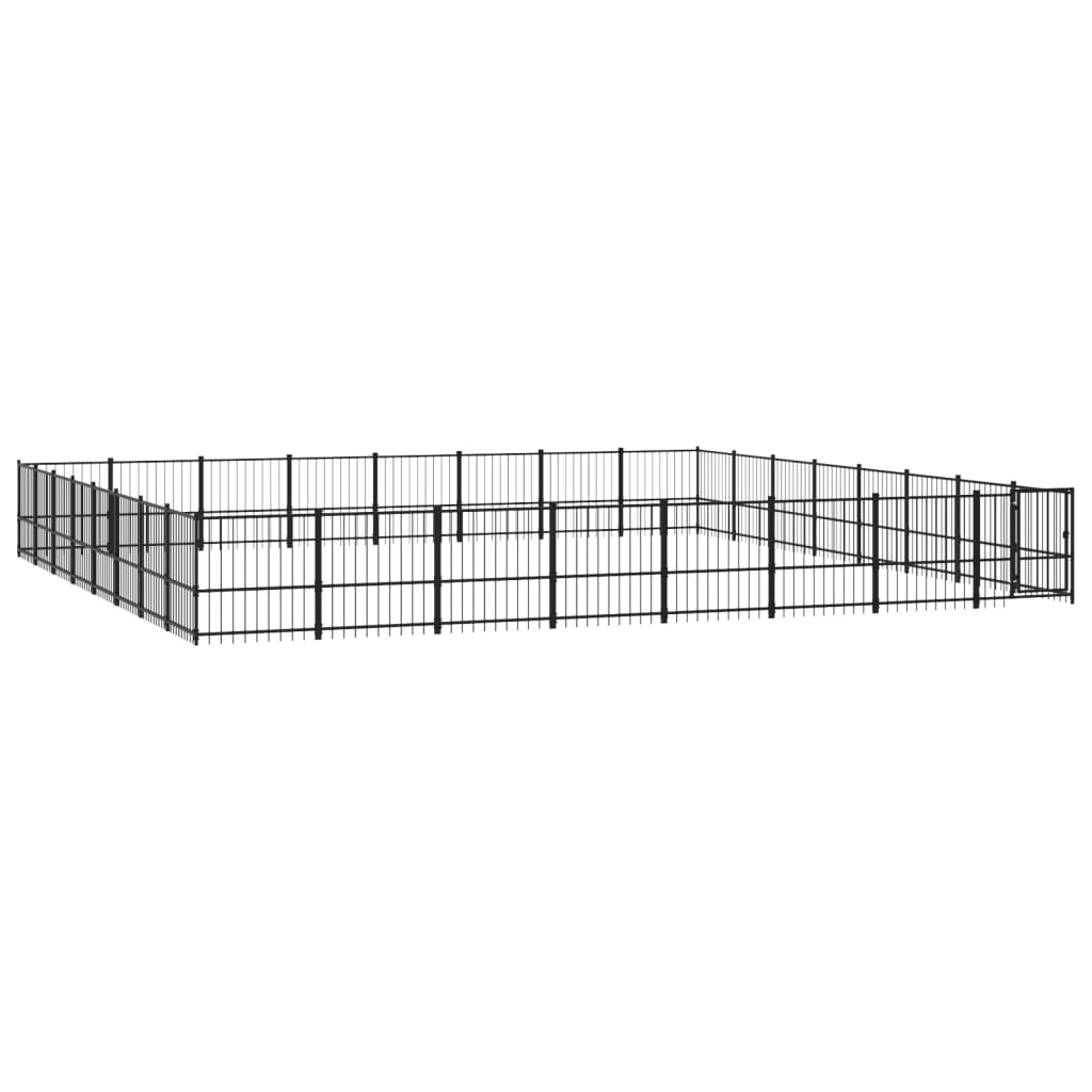 Vanjski kavez za pse čelični 60,22 m²