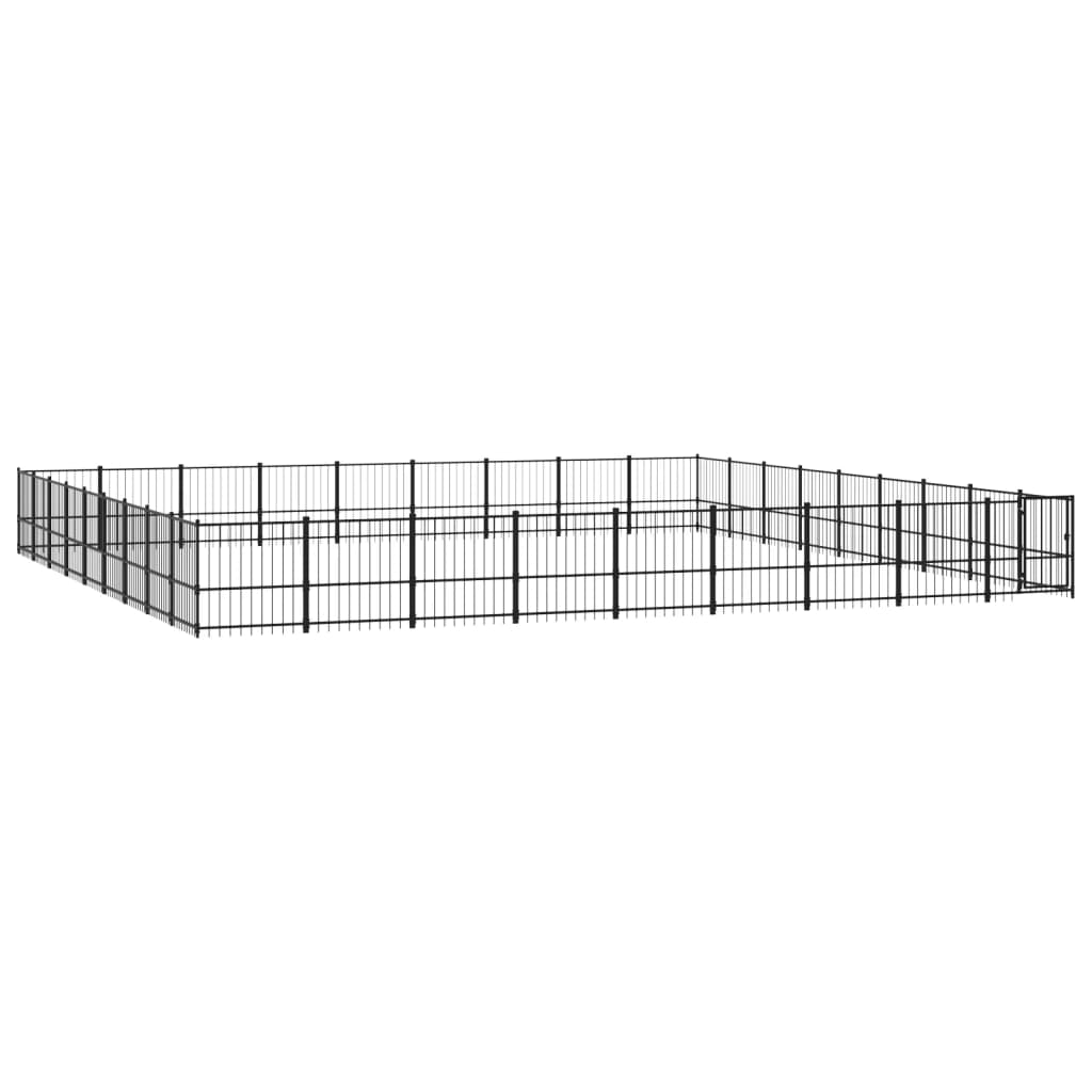 Vanjski kavez za pse čelični 76,21 m²