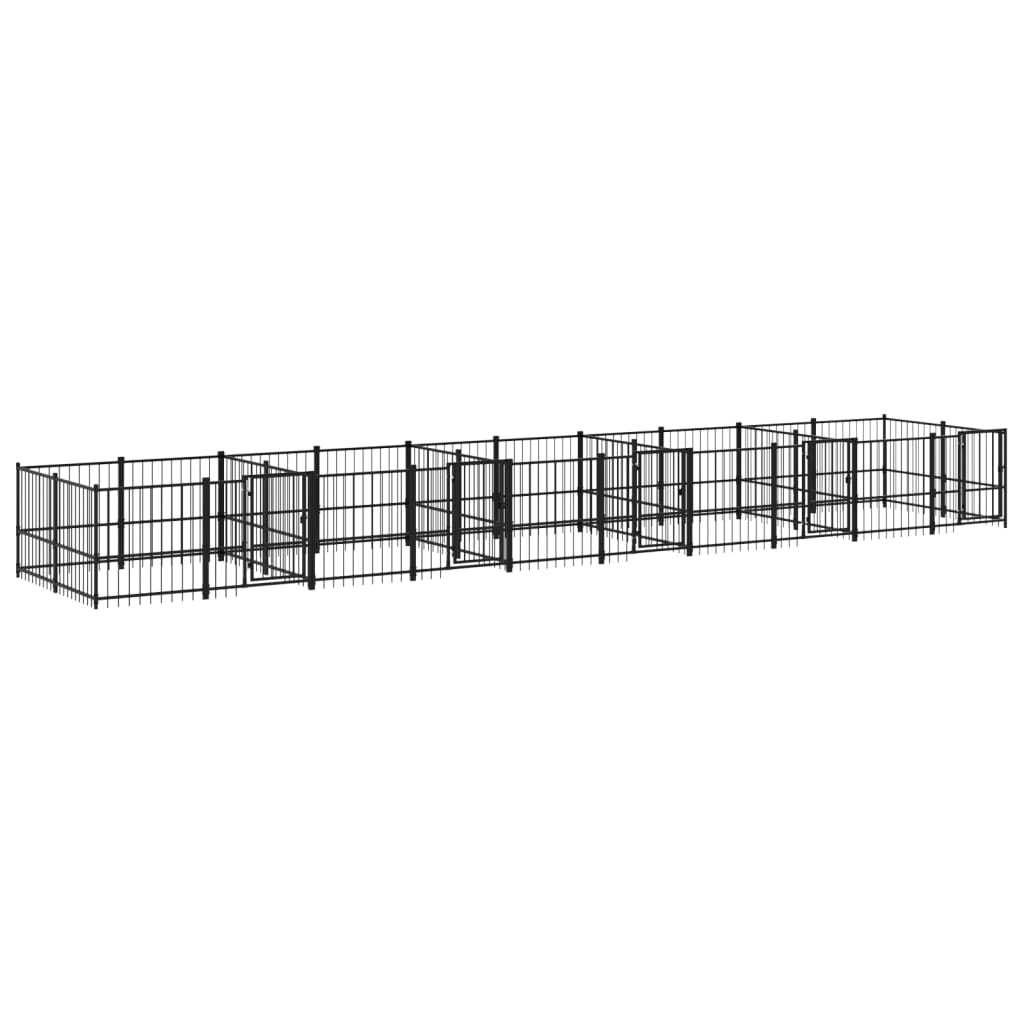 Vanjski kavez za pse čelični 18,77 m²