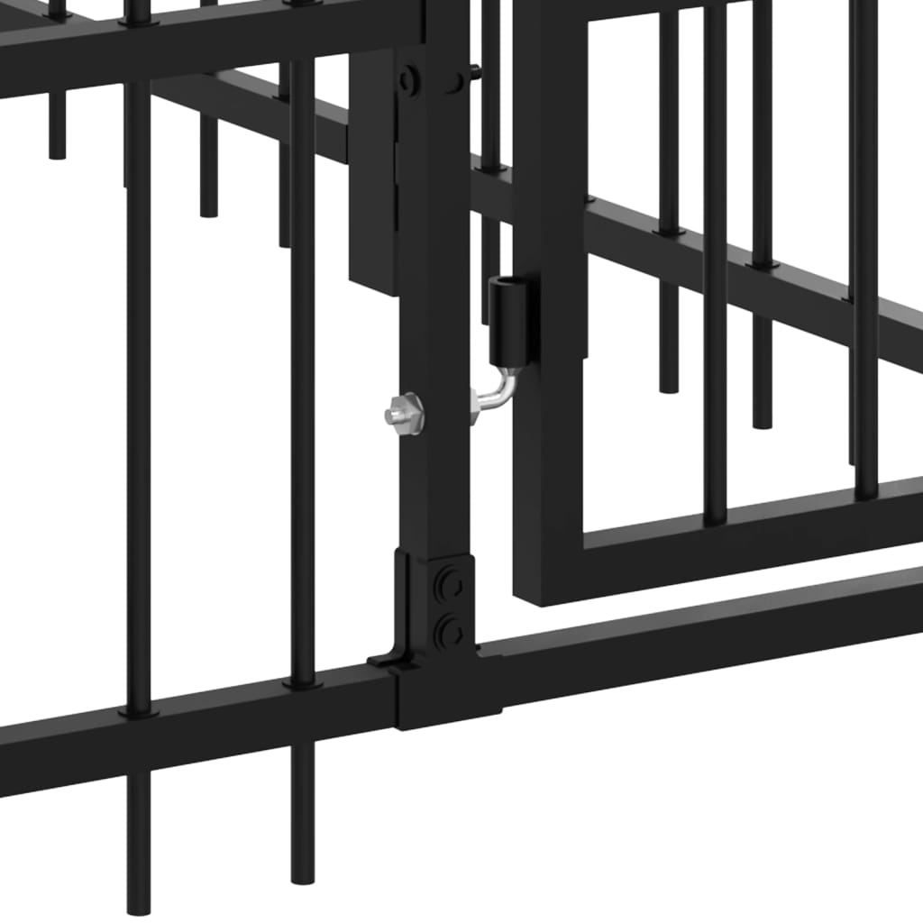 Vanjski kavez za pse s krovom čelični 7,51 m²