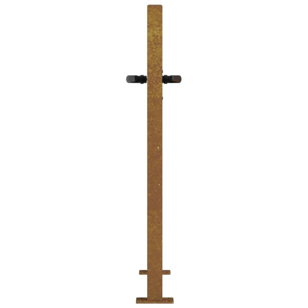 Vrtna vrata 100x100 cm Corten čelik Dizajn stabla