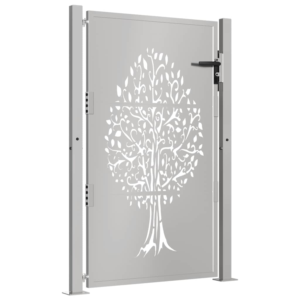 Vrtna vrata 100x125 cm Corten čelik Dizajn stabla