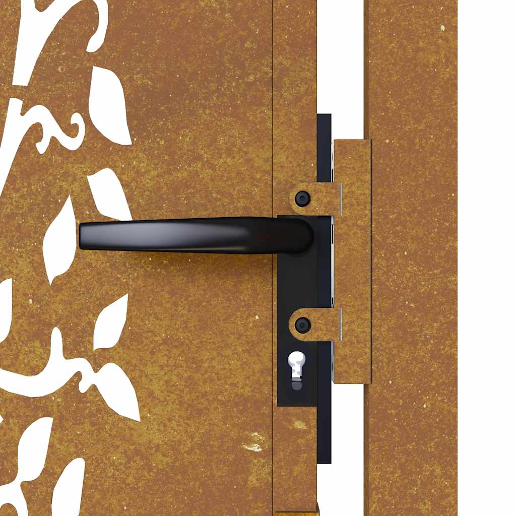 Vrtna vrata 100x125 cm Corten čelik Dizajn stabla