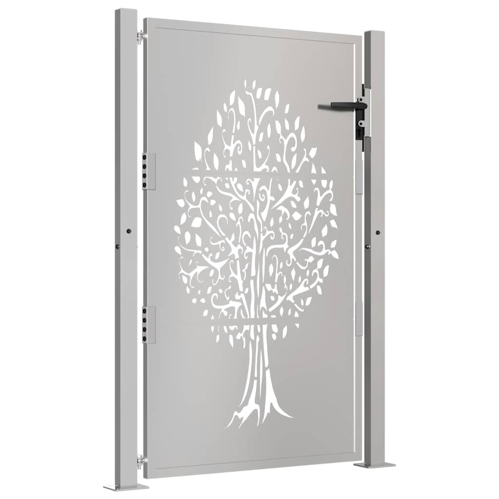 Vrtna vrata 100x150 cm Corten čelik Dizajn stabla