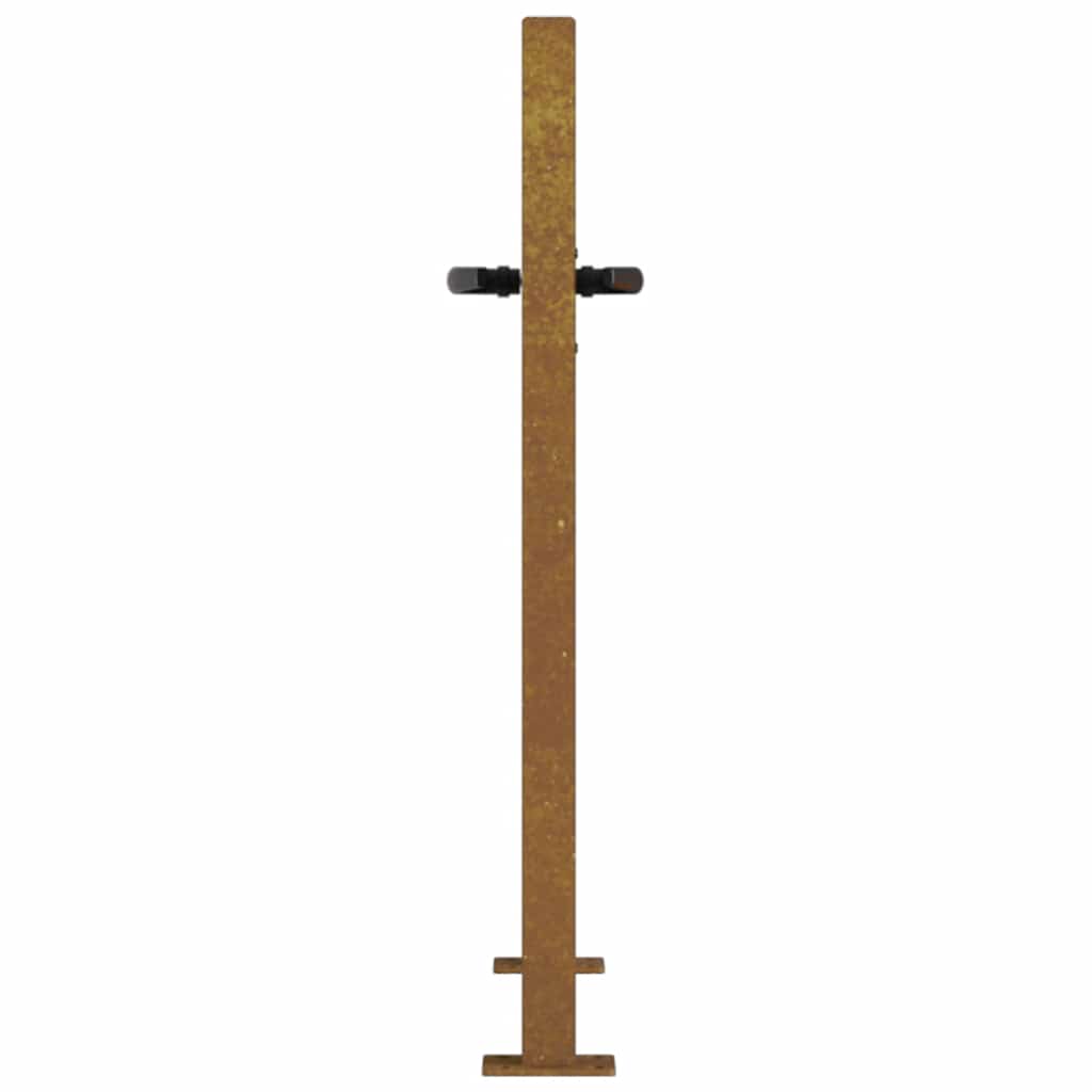 Vrtna vrata 100x75 cm Corten čelik dizajn s travom