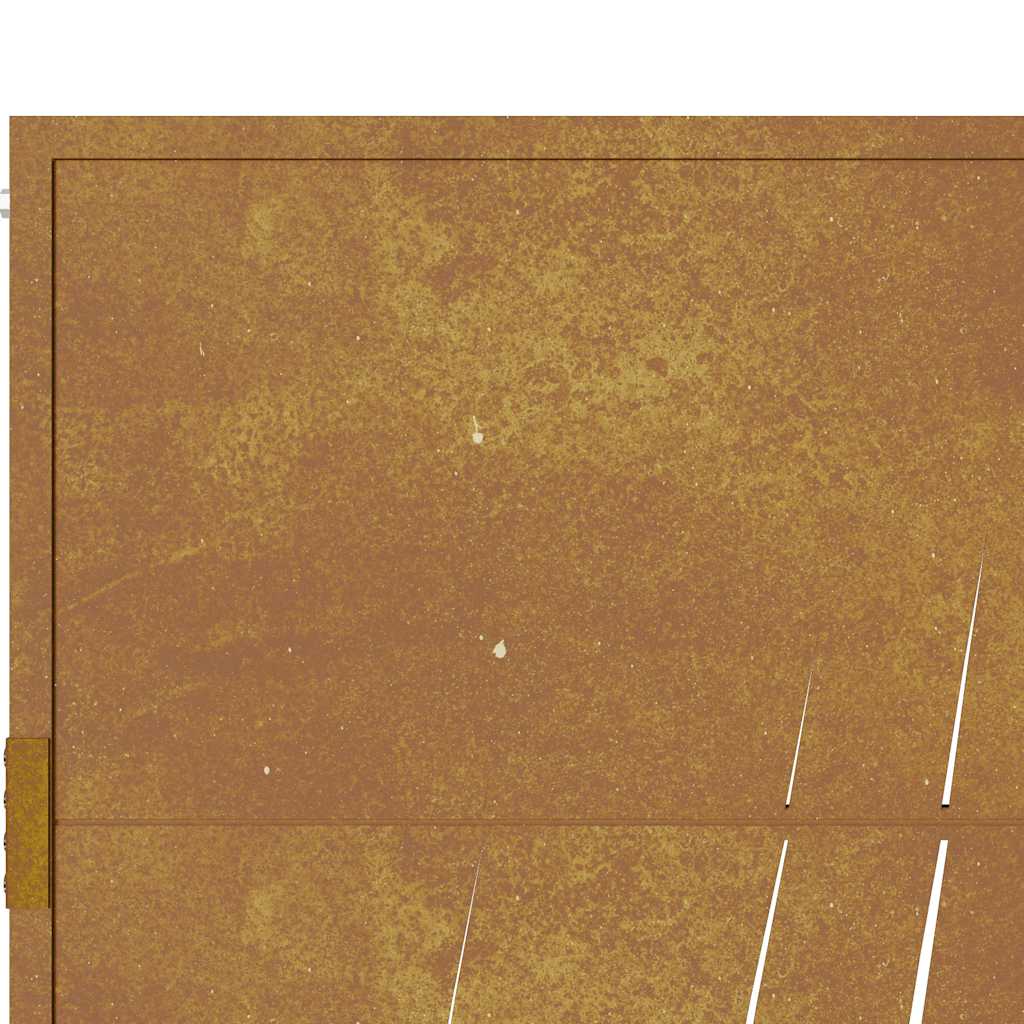 Vrtna vrata 100x75 cm Corten čelik dizajn s travom