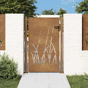 Vrtna vrata 100x125 cm Corten čelik dizajn trave