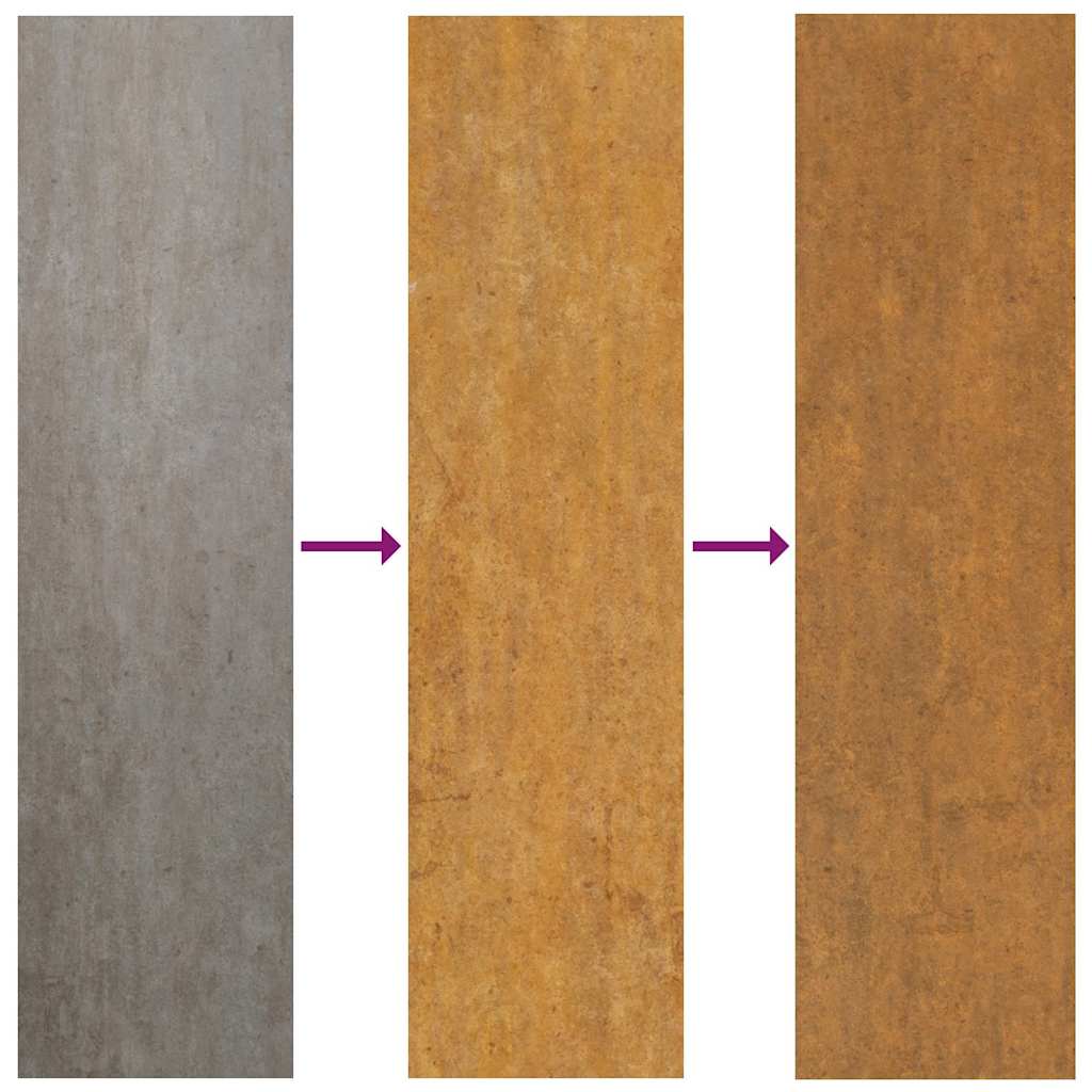 Vrtna vrata 100x200 cm Corten čelik dizajn trave