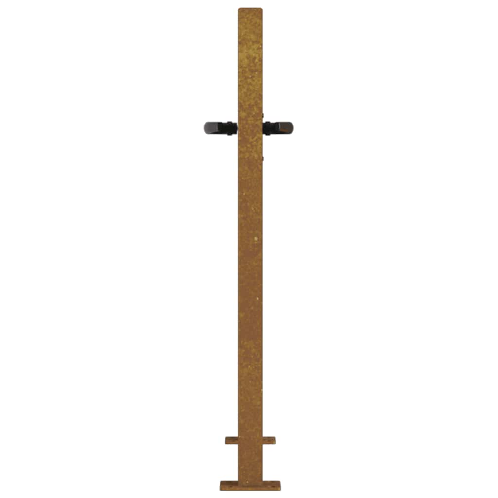 Vrtna vrata 100x75 cm Corten čelik dizajn od bambusa
