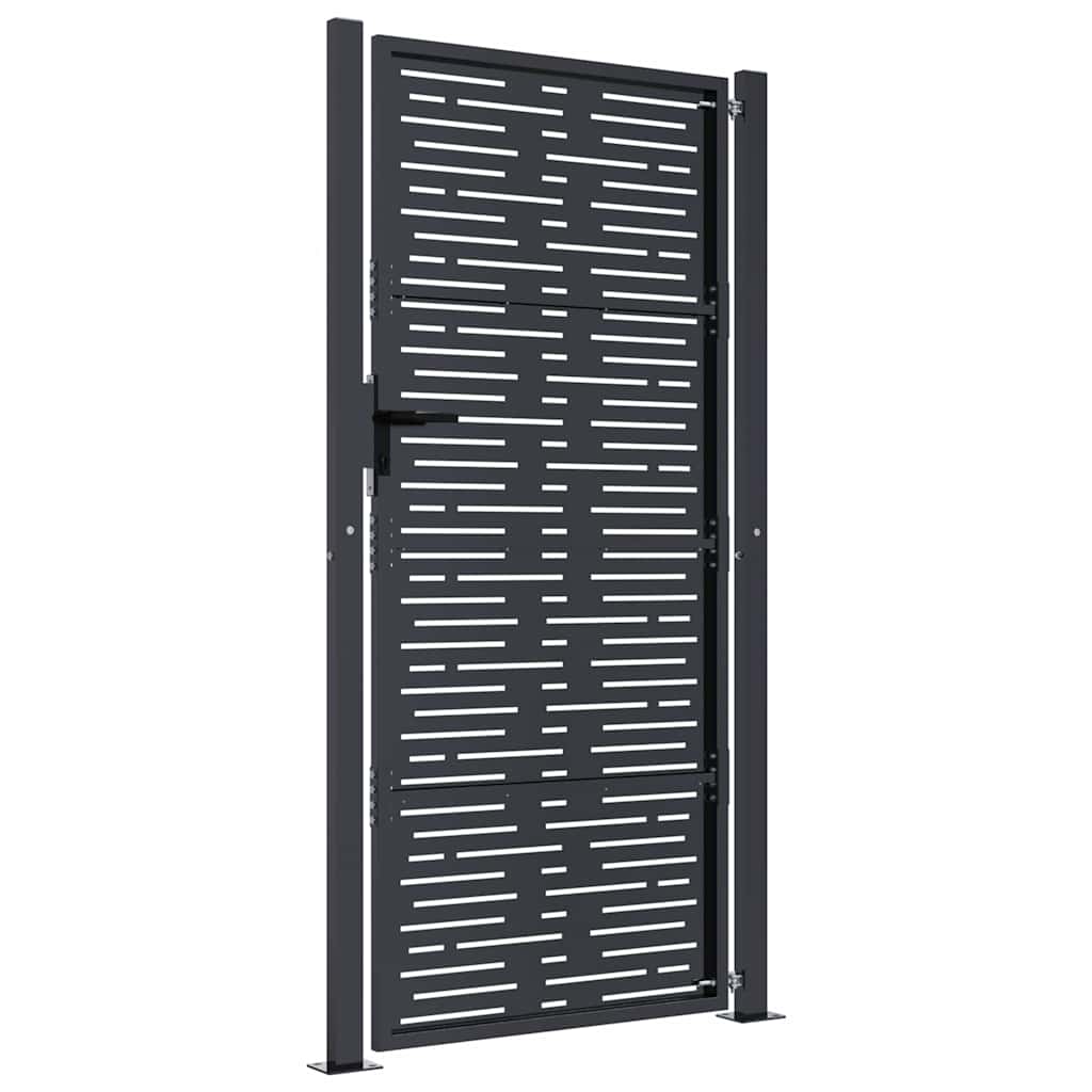 Vrtna vrata antracit boje 100x175 cm čelična kvadratna dizajna