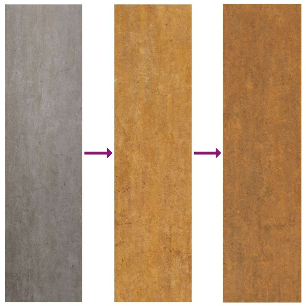 Vrtna vrata 100x100 cm Corten čelik