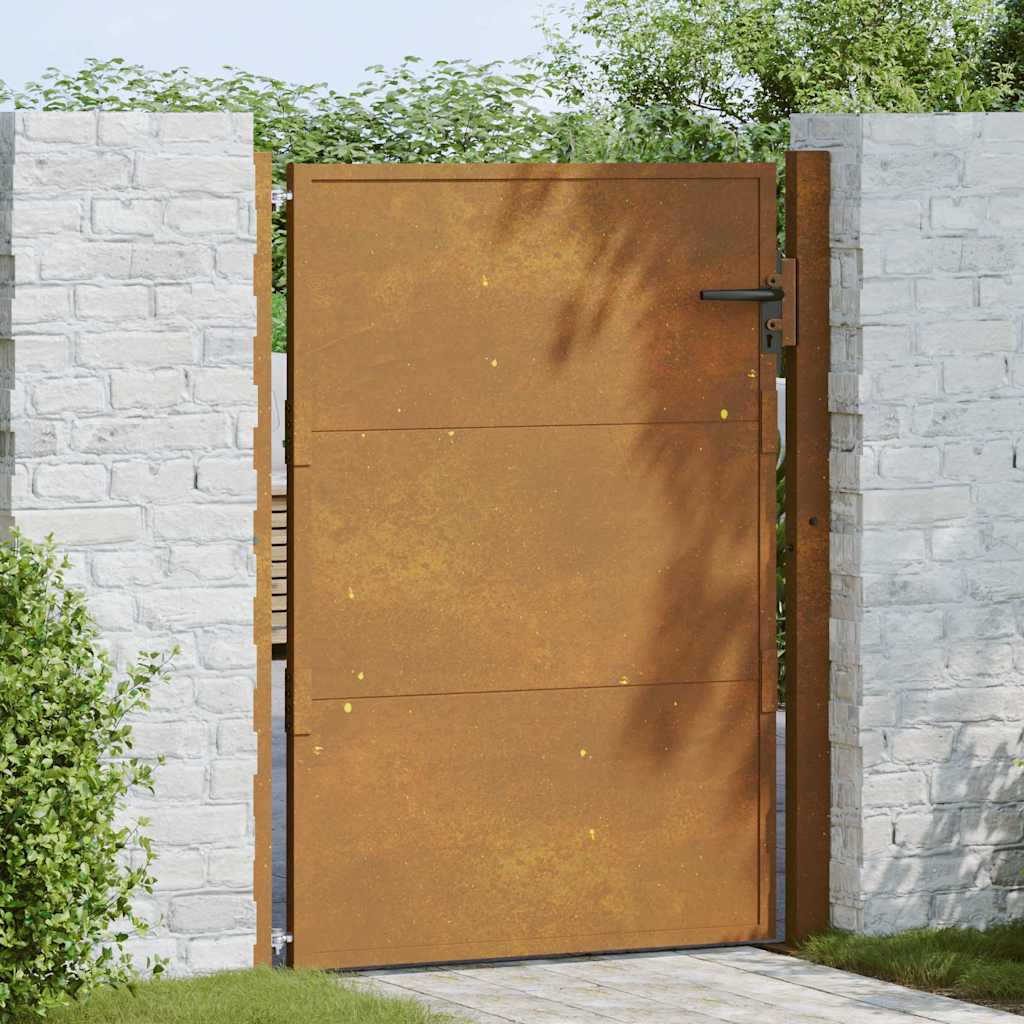 Vrtna vrata 100x125 cm Corten čelik