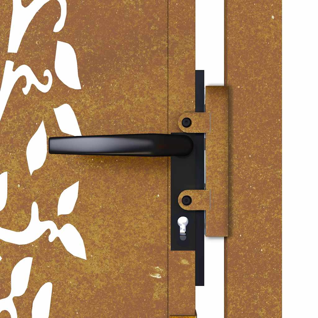 Vrtna vrata 100x125 cm Corten čelik Dizajn stabla