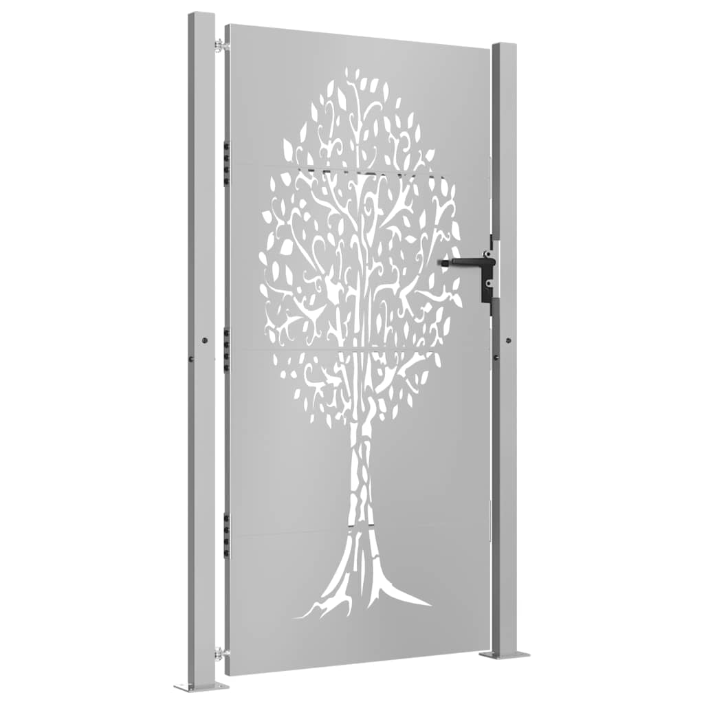 Vrtna vrata 100x175 cm Corten čelik Dizajn stabla