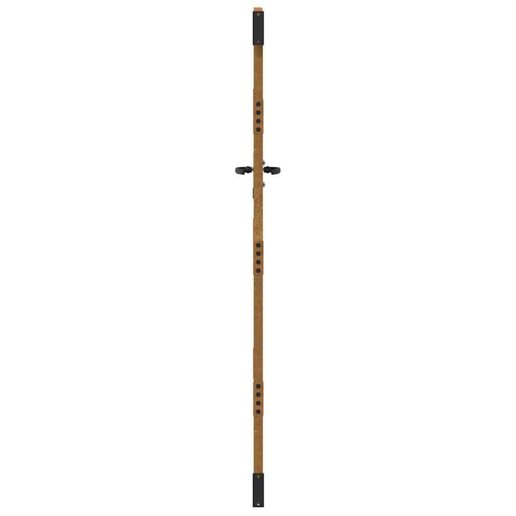 Vrtna vrata 85 x 175 cm od čelika COR-TEN s uzorkom trave