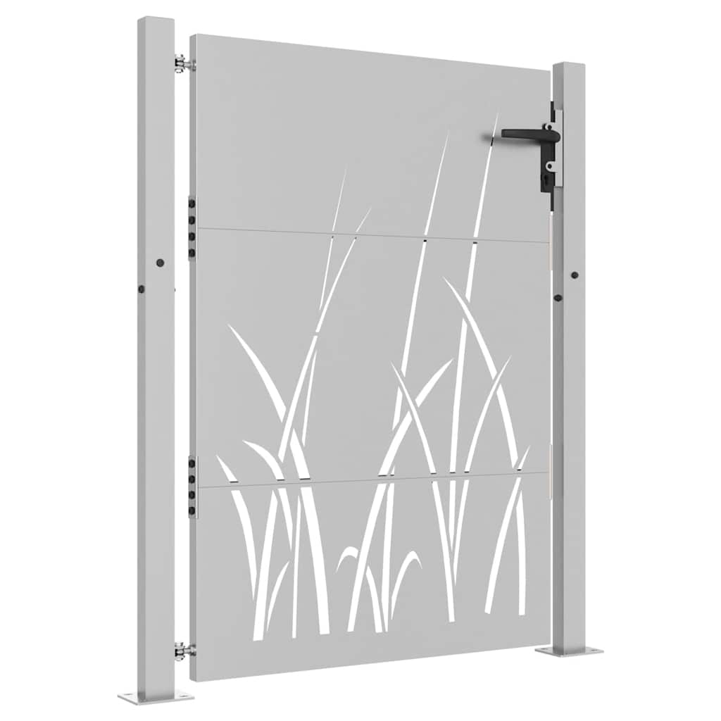 Vrtna vrata 100x125 cm Corten čelik dizajn trave