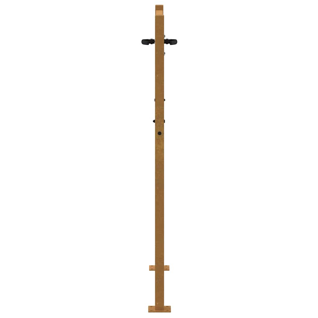 Vrtna vrata 100x125 cm Corten čelik dizajn trave