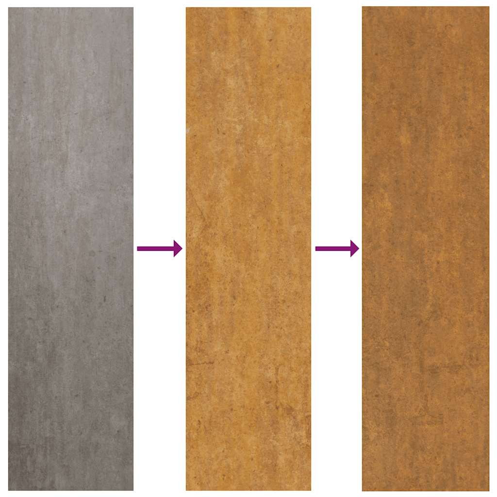 Vrtna vrata 100x125 cm Corten čelik dizajn trave
