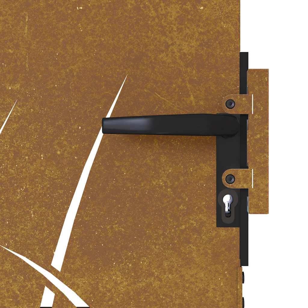 Vrtna vrata 100x125 cm Corten čelik dizajn trave