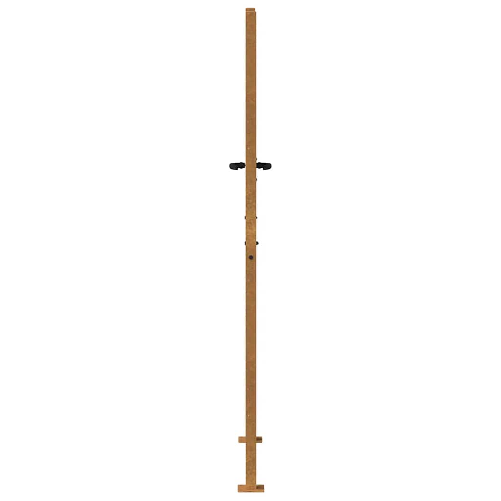 Vrtna vrata 100x200 cm od čelika COR-TEN s uzorkom trave