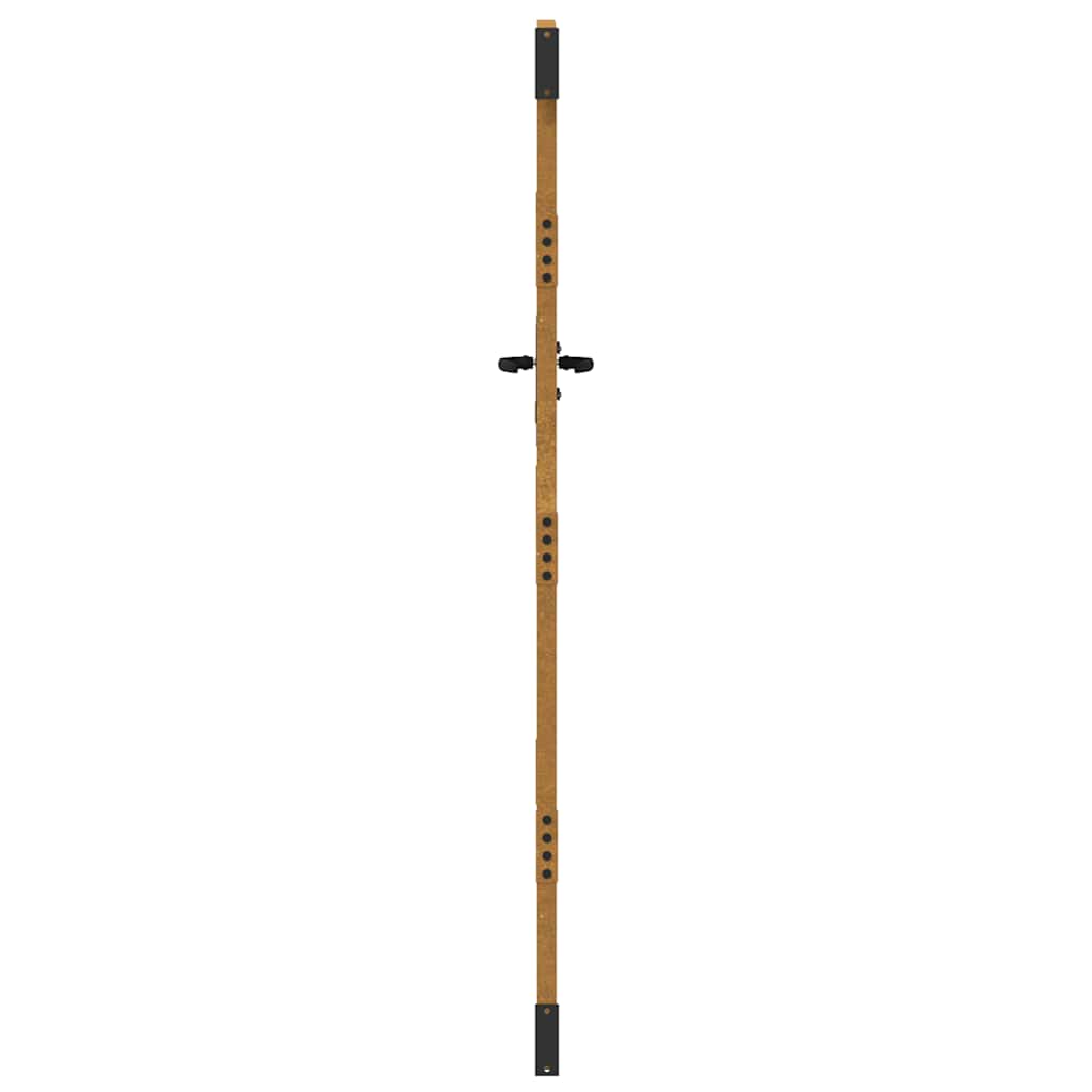 Vrtna vrata 85 x 175 cm od čelika COR-TEN s uzorkom bambusa
