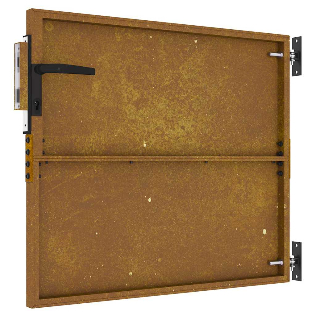 Vrtna vrata 85 x 125 cm od čelika COR-TEN