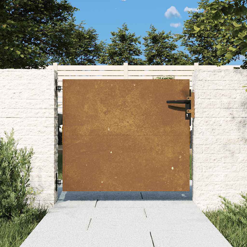 Vrtna vrata 85 x 125 cm od čelika COR-TEN