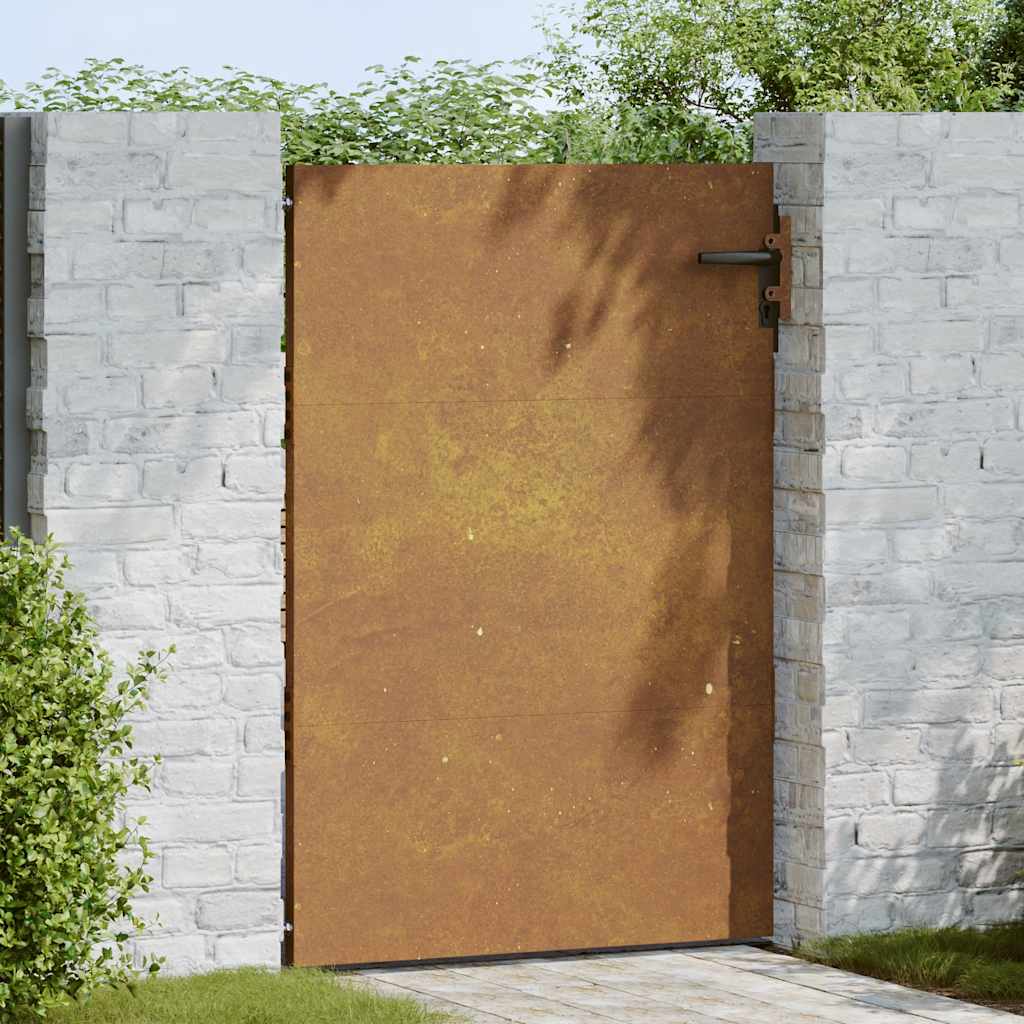 Vrtna vrata 85 x 125 cm od čelika COR-TEN