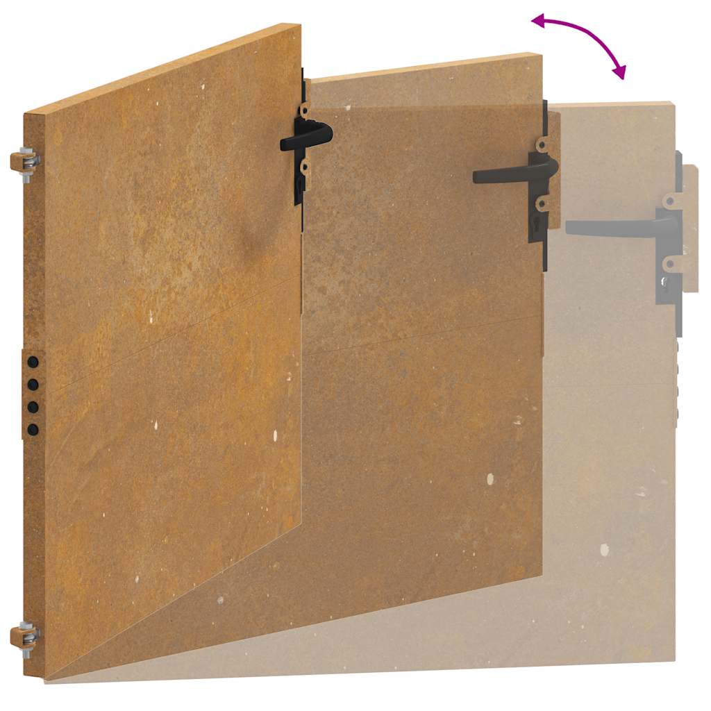 Vrtna vrata 100x75 cm Corten čelik