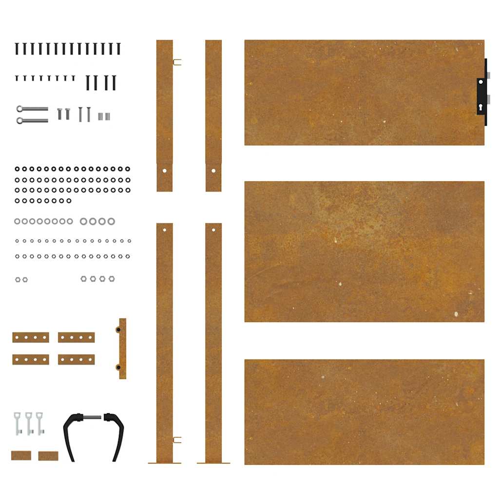 Vrtna vrata 100x150 cm Corten čelik