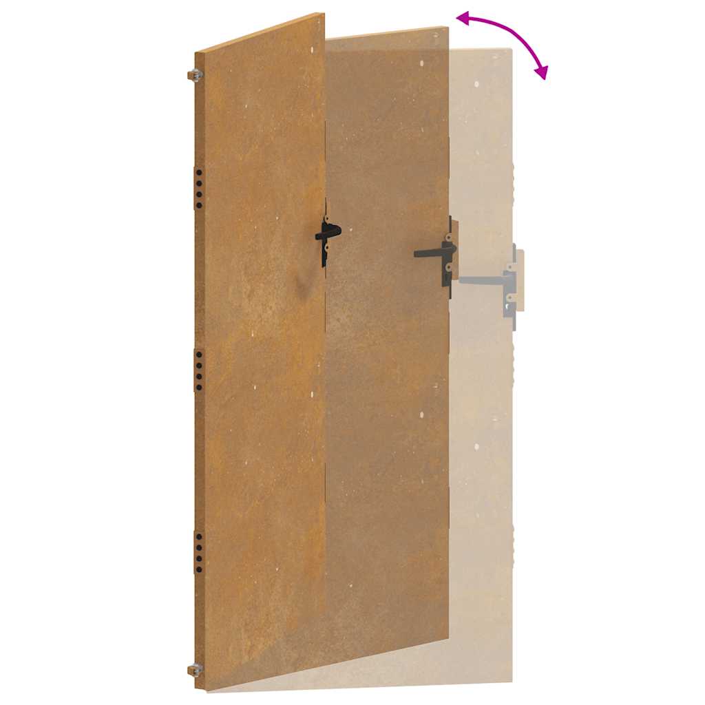 Vrtna vrata 100x200 cm Corten čelik