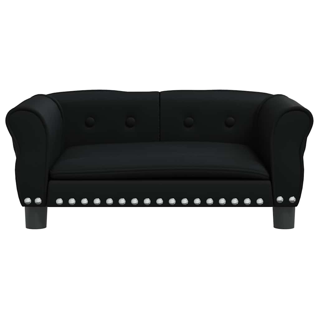 Krevet za pse crni 70 x 45 x 30 cm od umjetne kože