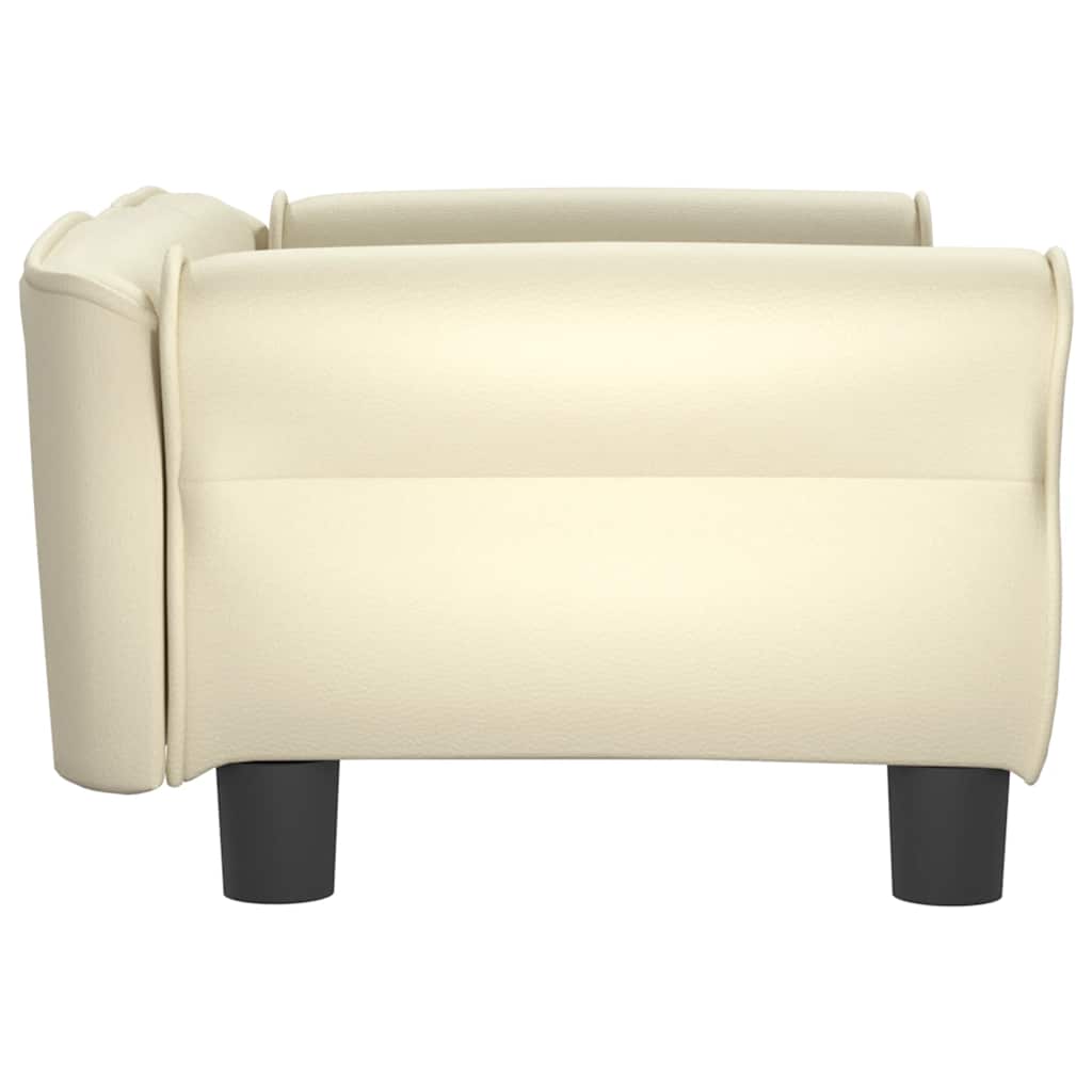 Krevet za pse krem 70 x 45 x 30 cm od umjetne kože